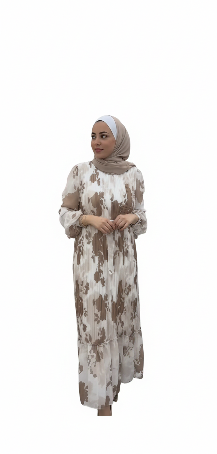 Wardah’s Pleated Maxi Dress