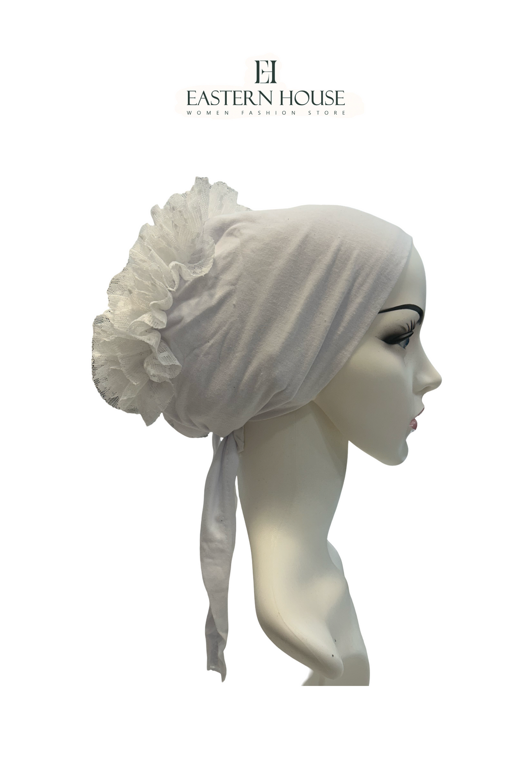 Ruffled Under Cap Back Tie