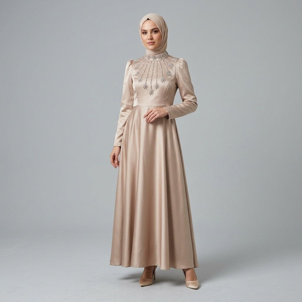 Crystal Champagne Gown