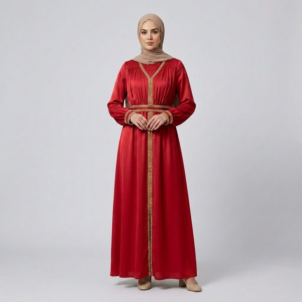 V neck Evening Gown
