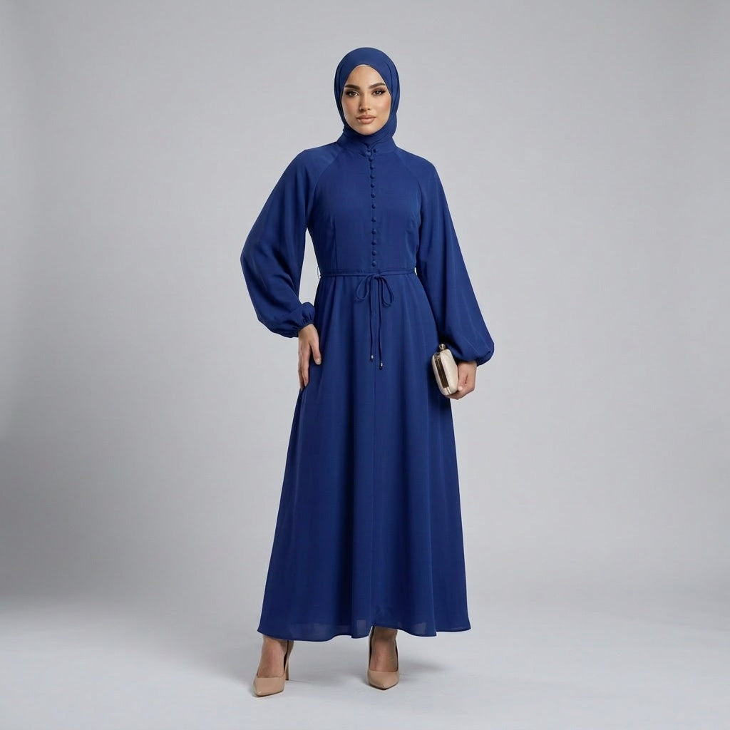 Button Detail Maxi Dress