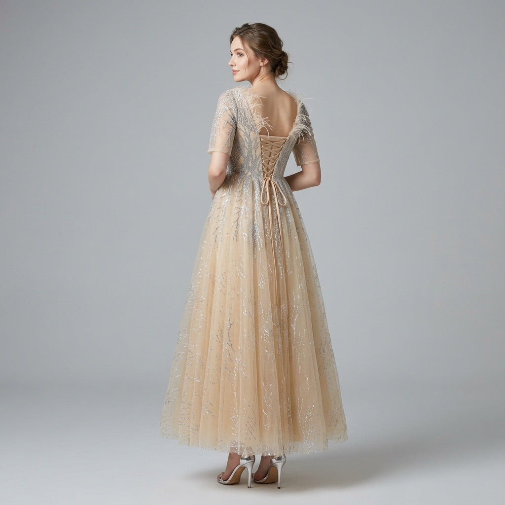Aurora Feather Gown