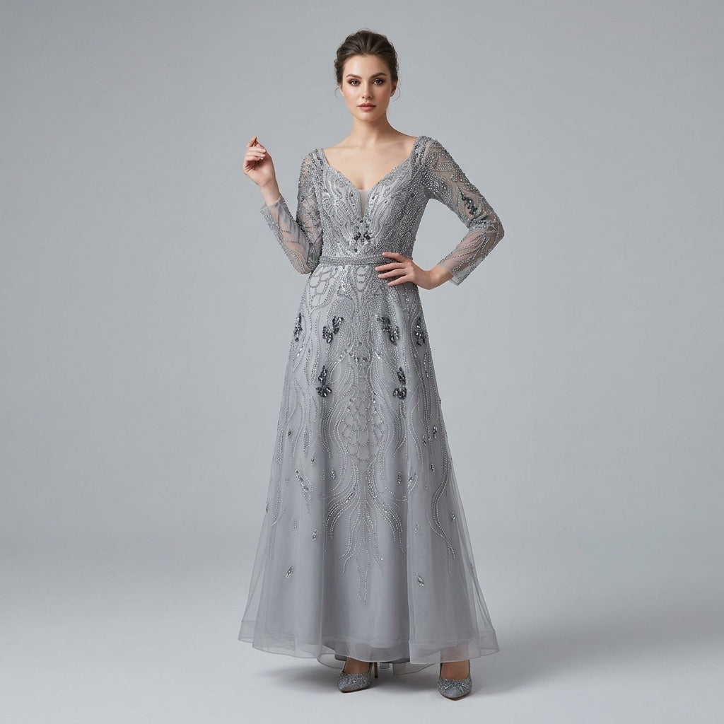 Celestial Mist Embellished Gown