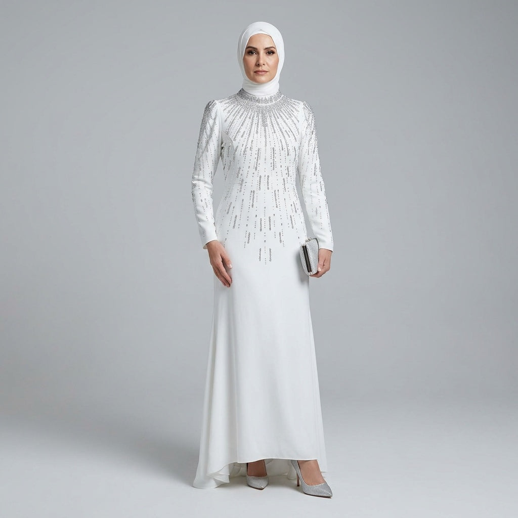Celestial Pearl Embellished Gown