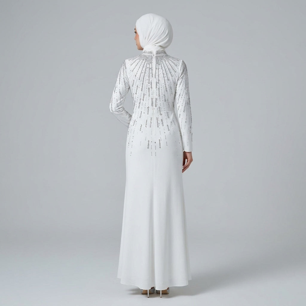 Celestial Pearl Embellished Gown