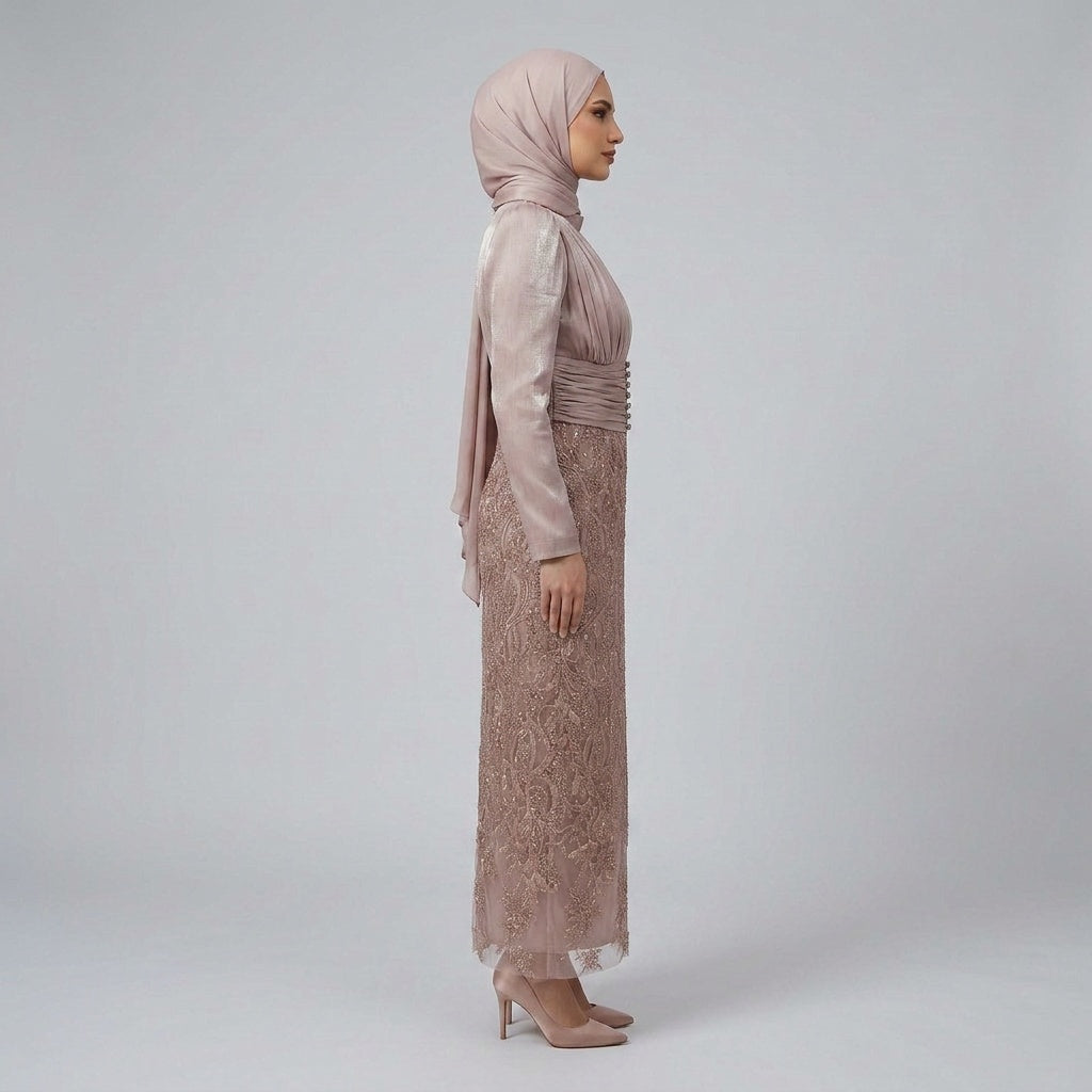 Blush Elegance Evening Gown