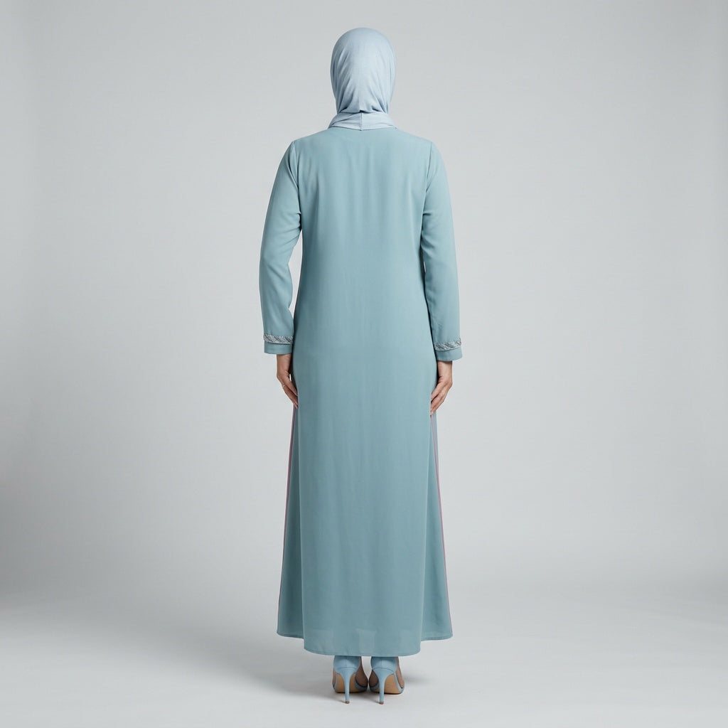 Embellished Trim Abaya