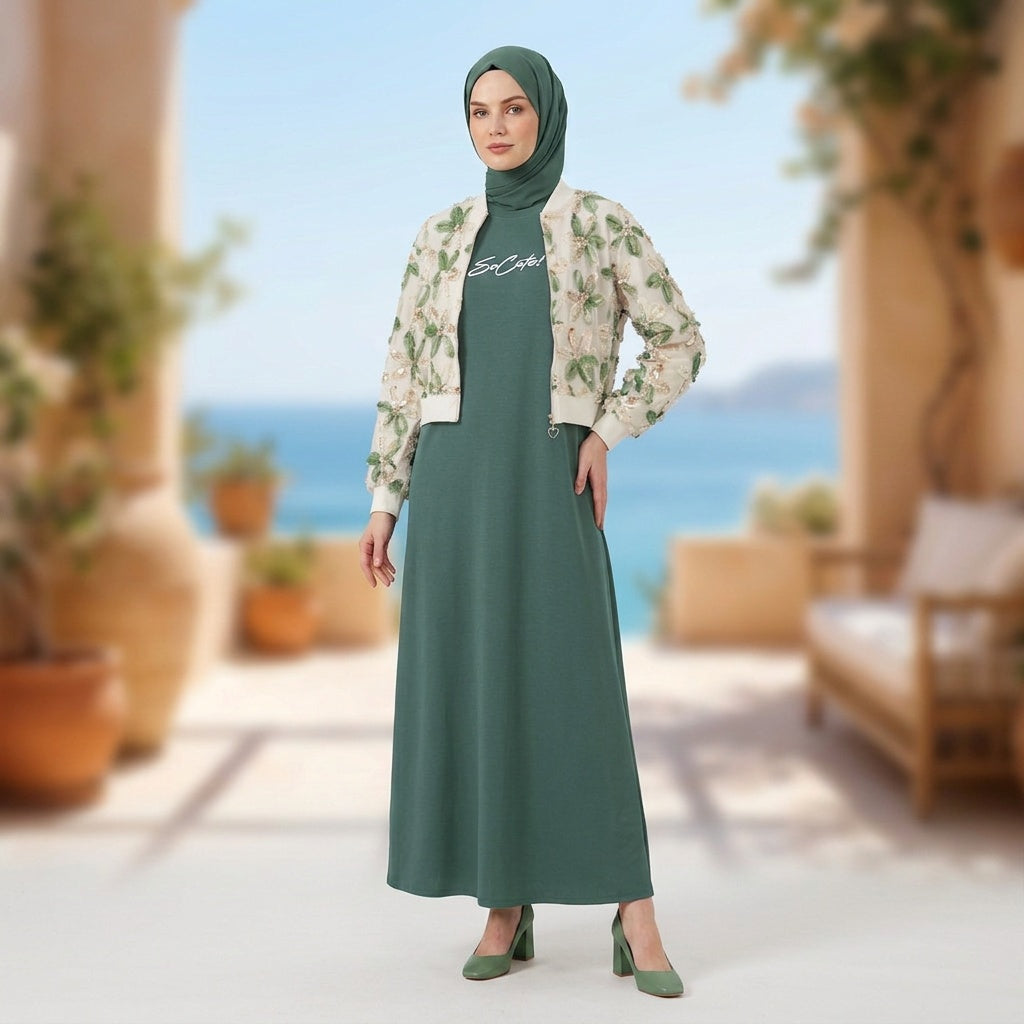 Coastal Bloom Jacket Dress Set