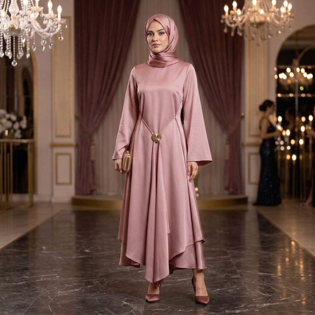 Rosabelle Asymmetrical Evening Dress