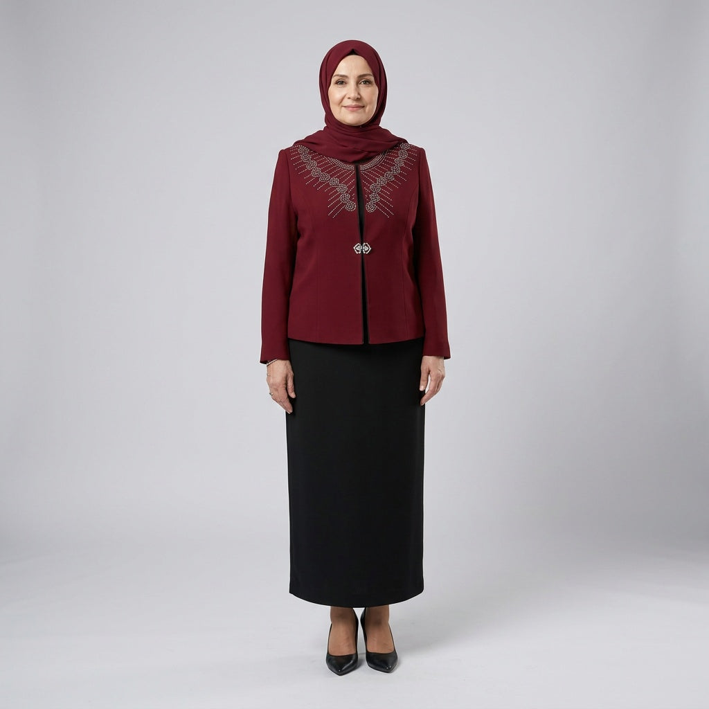Ruby Grace Embellished Three-Piece Set