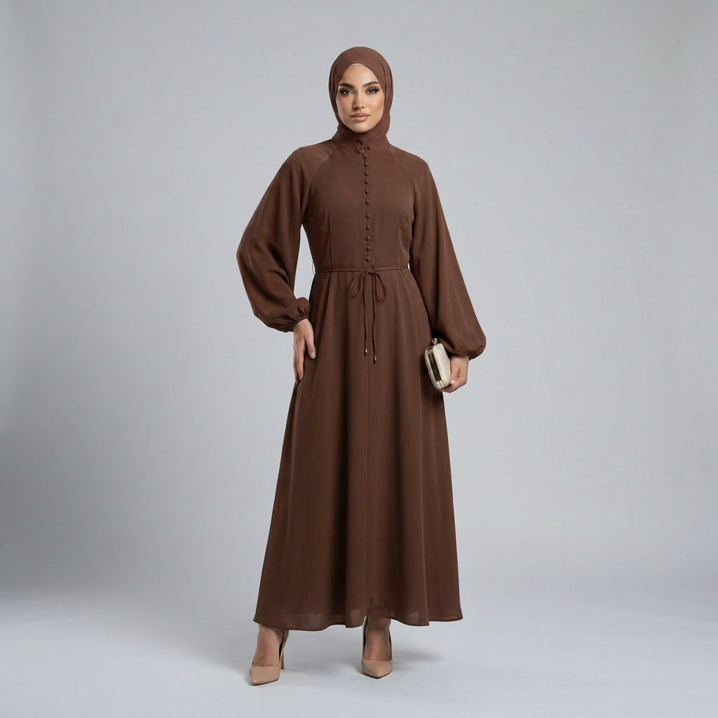 Button Detail Maxi Dress