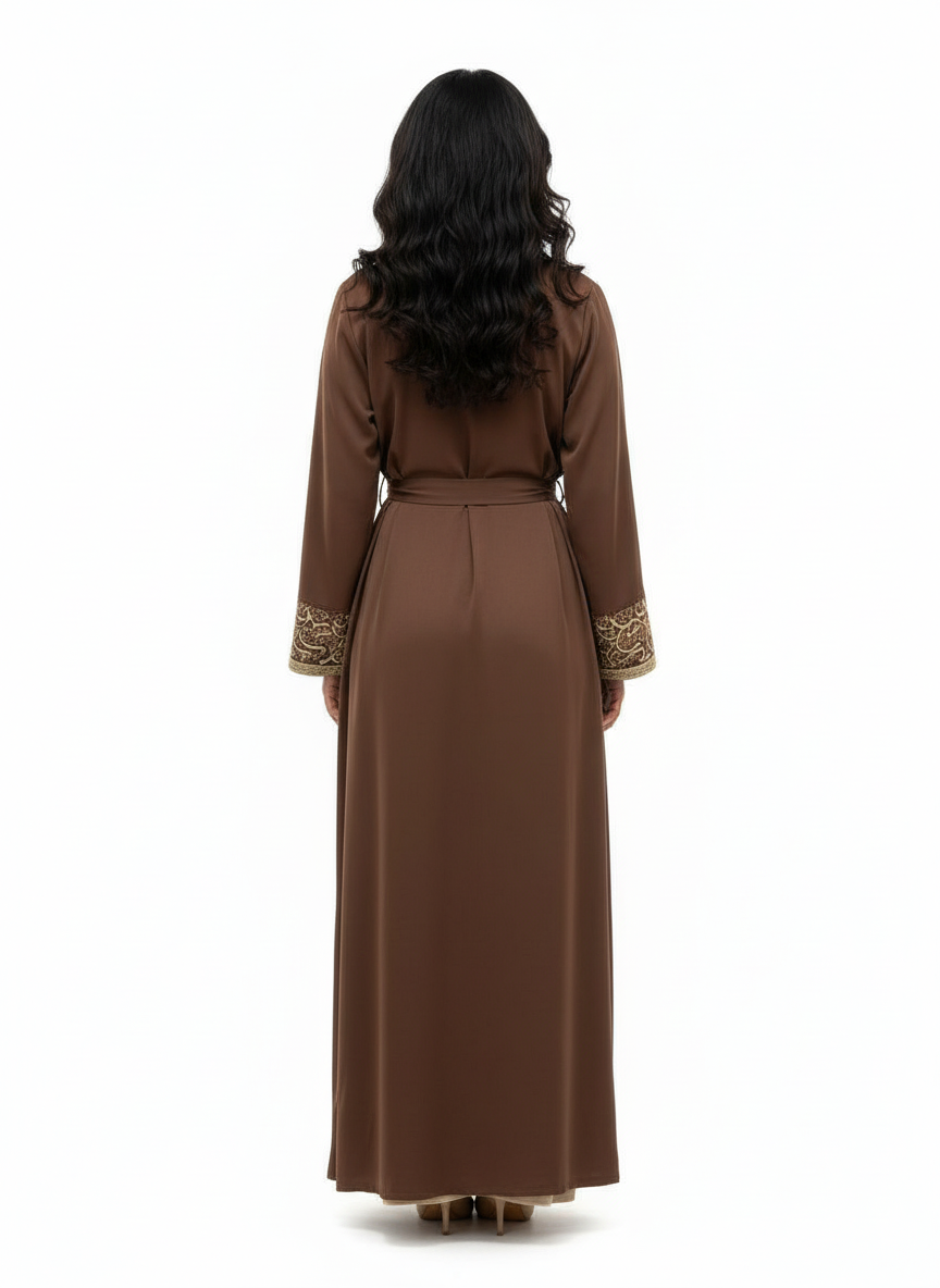 Arabic Letters Embroidered Abaya