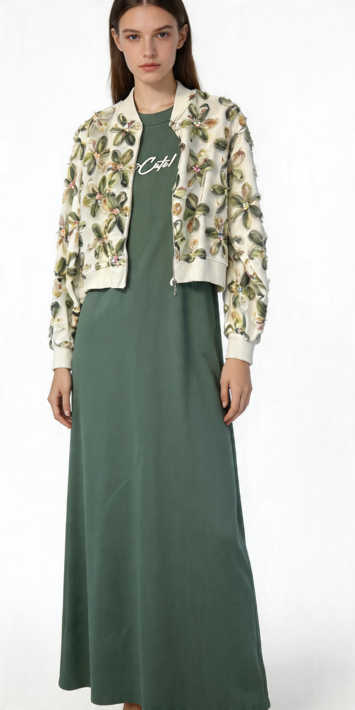 3D Floral Jacket Dress