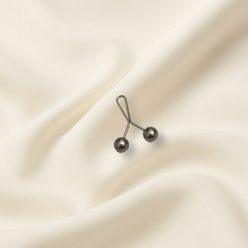 5 Pcs Headscarf Pearl Pins Clips U Shape,  Alloy, Pearl, no gemstone
