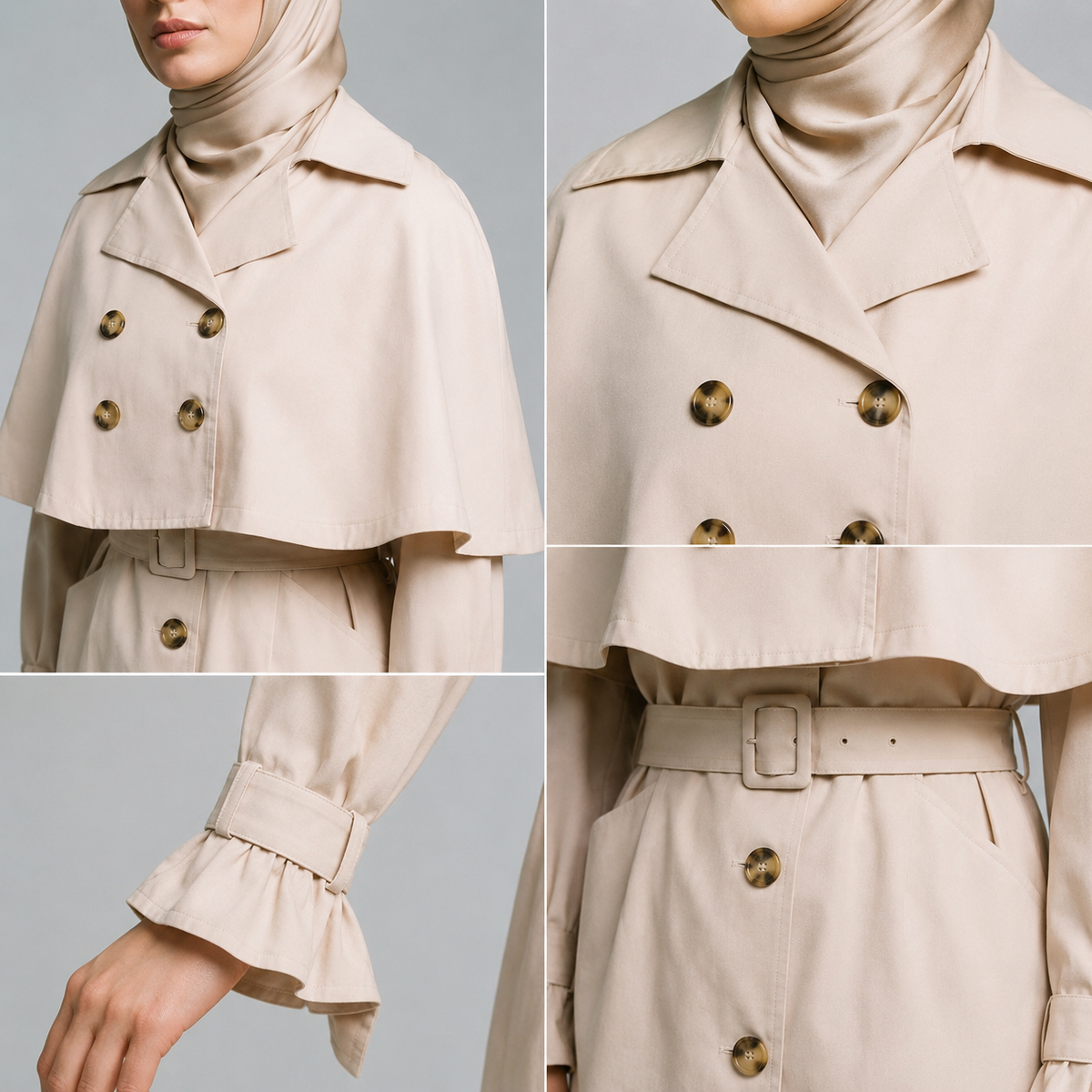 Elegant Layered Trench Coat