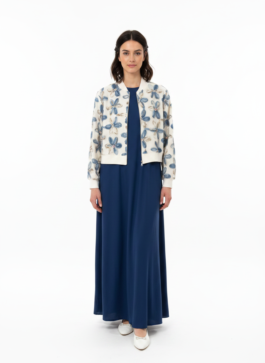 3D Floral Jacket Dress