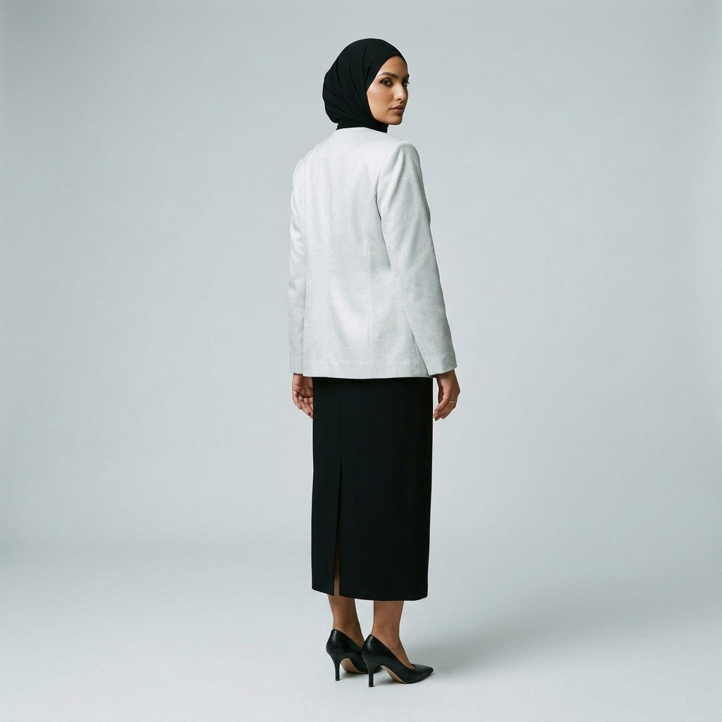 Noor Floral Embroidered Jacket Set