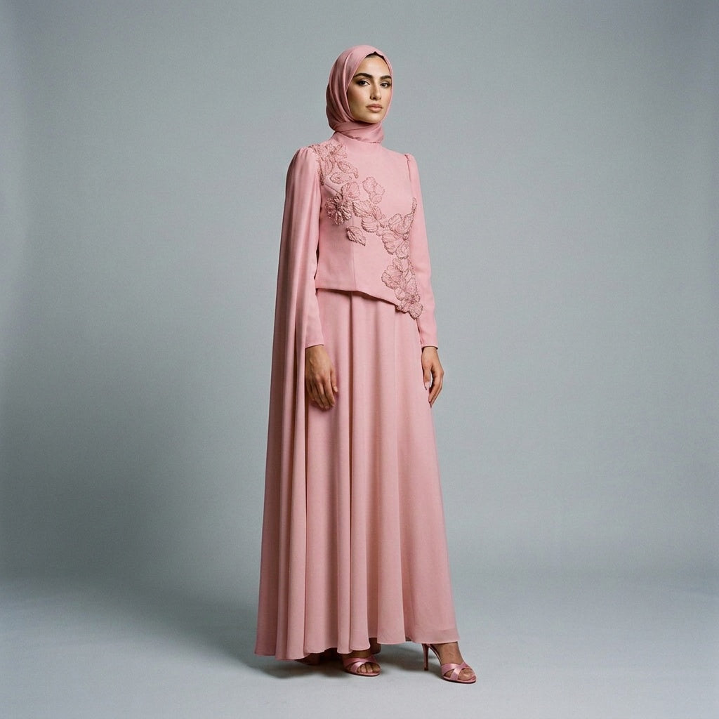 Liana Rose Embroidered Maxi Dress
