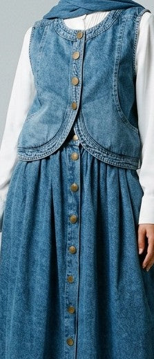 Denim Grace Two-Piece Set