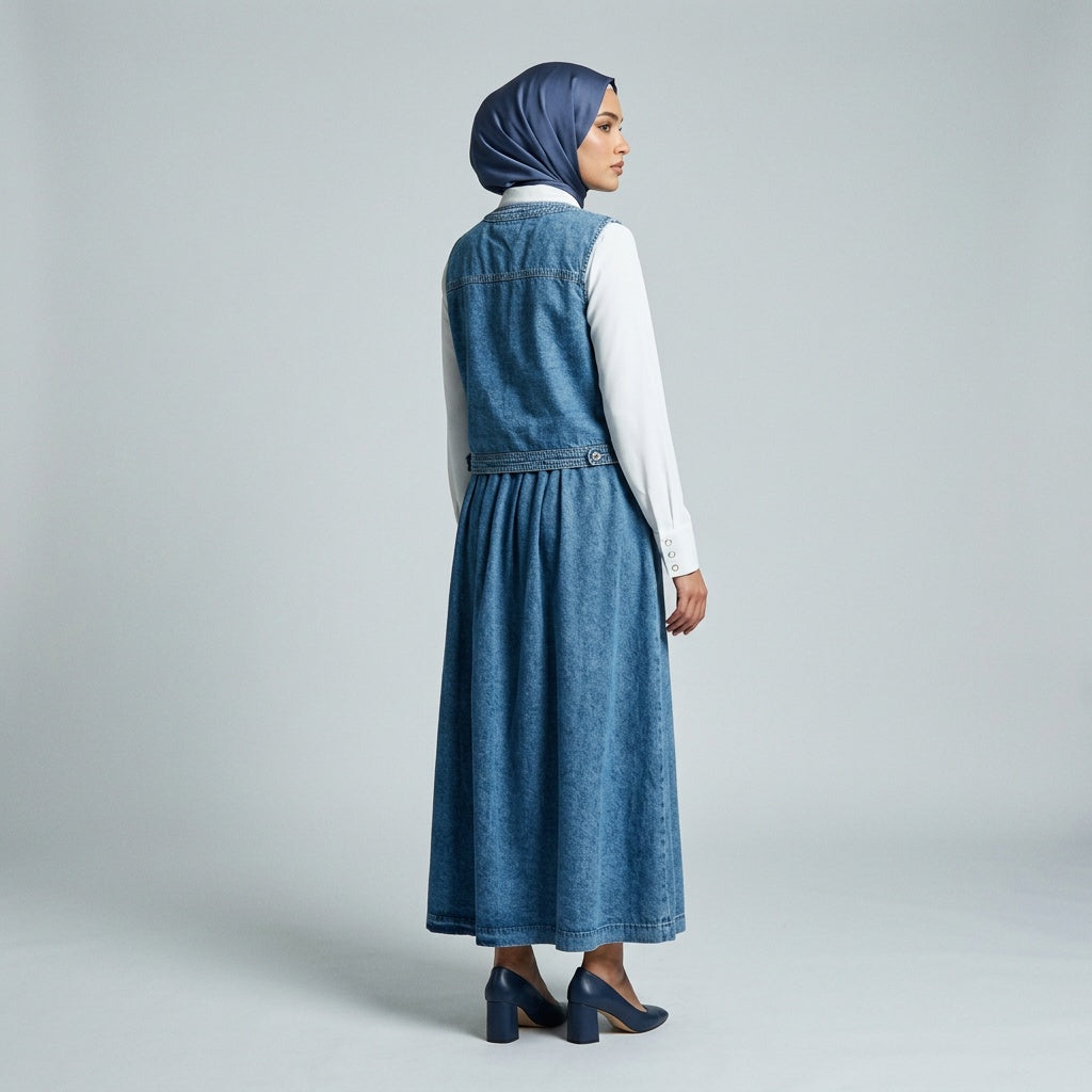 Denim Grace Two-Piece Set