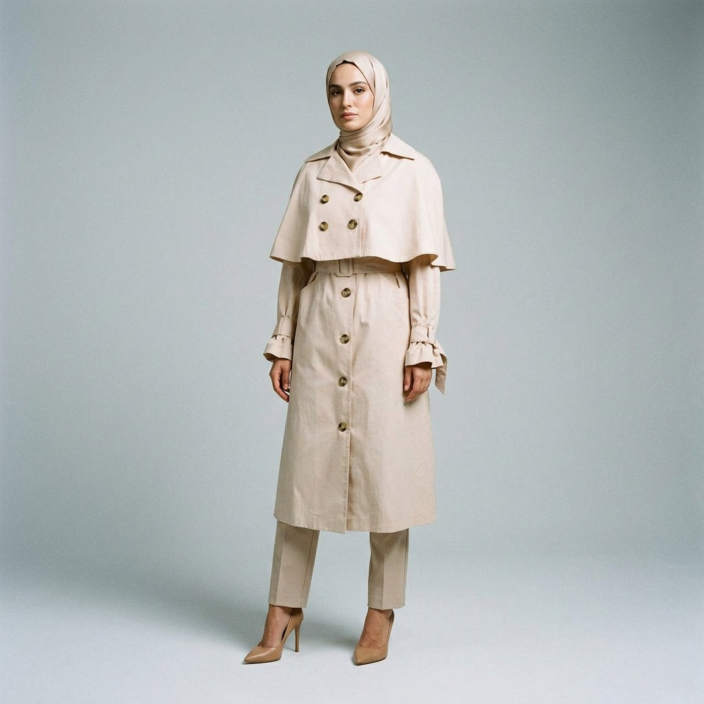 Elegant Layered Trench Coat