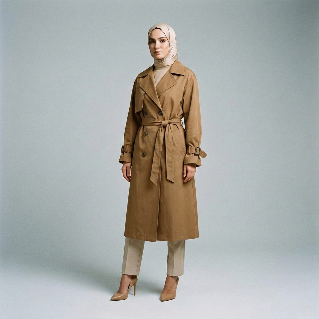 Classic Double-Breasted Trench Coat