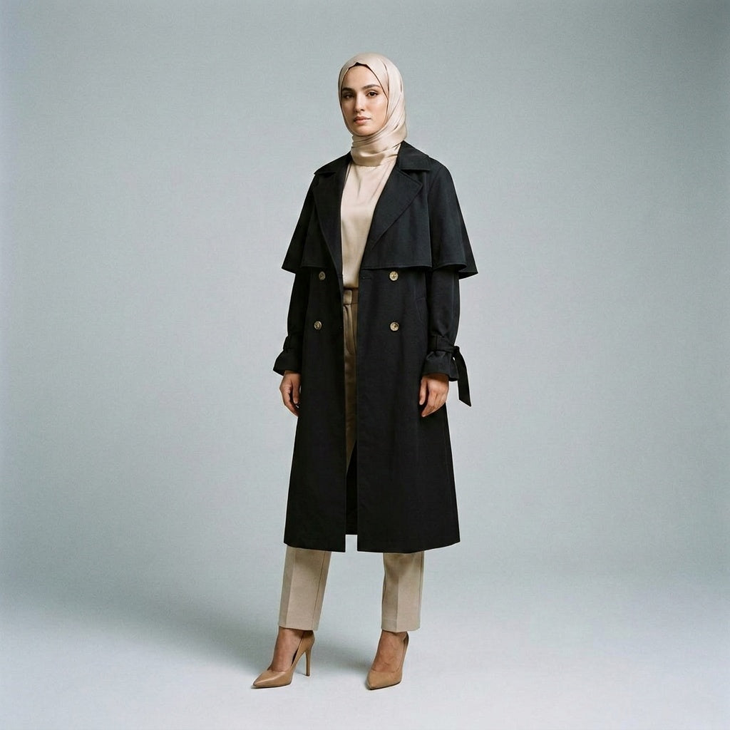 Classic Double-Breasted Trench Coat
