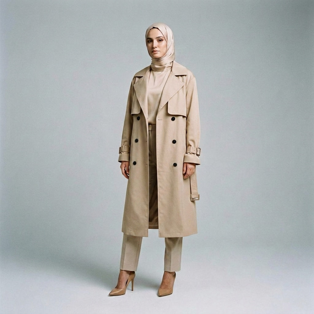 Classic Double-Breasted Trench Coat