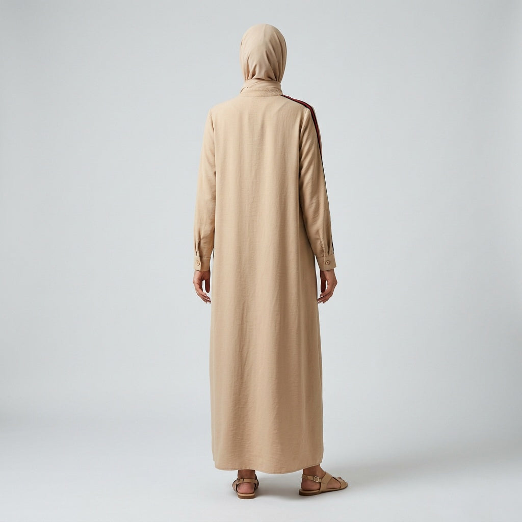 Minimalist Pleated Maxi Dress