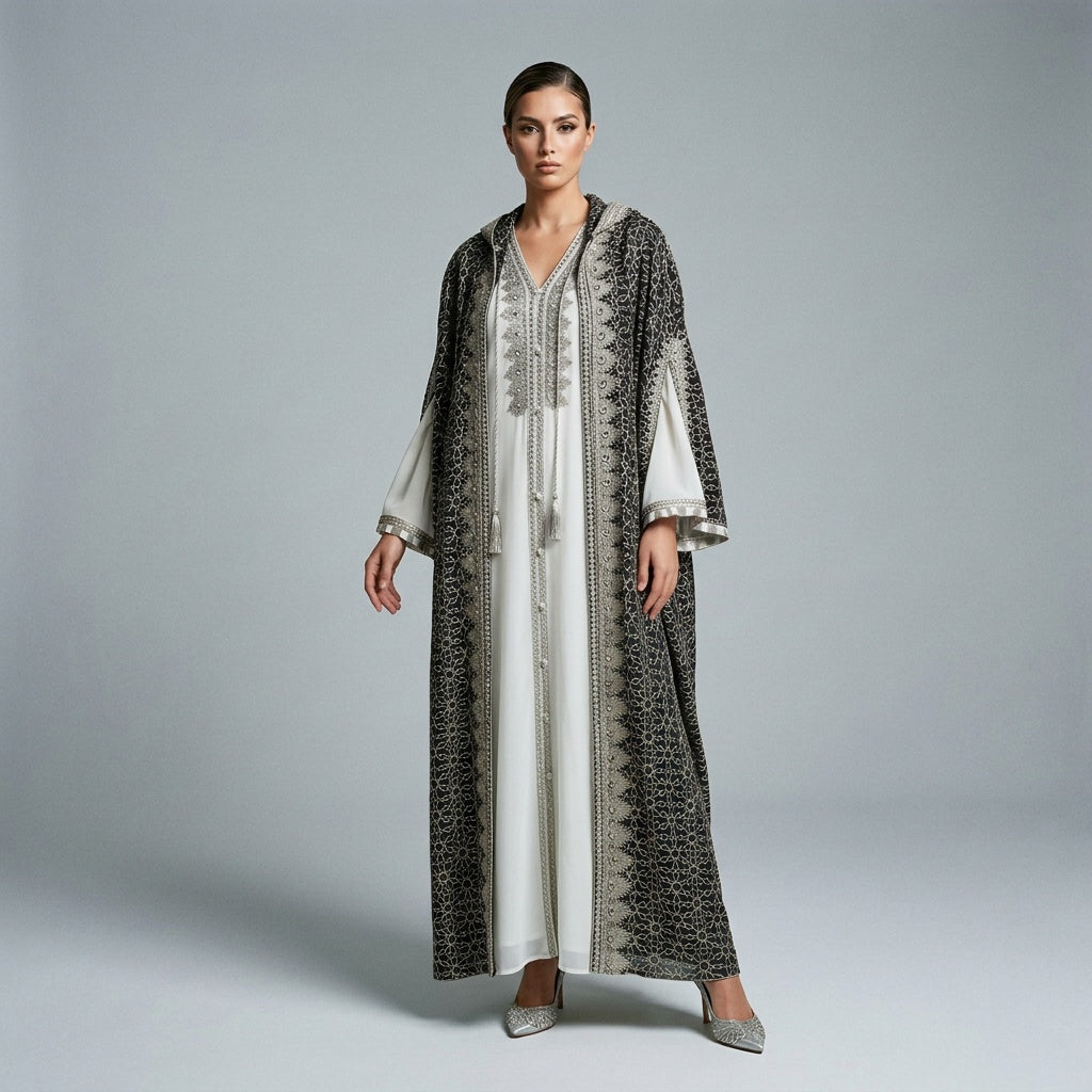 Royal Layered Embroidered Two picas  Kaftan