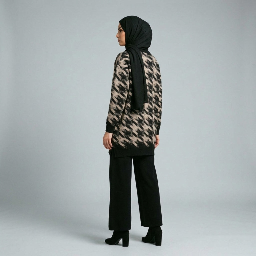Geometric Knit Two-Piece Set
